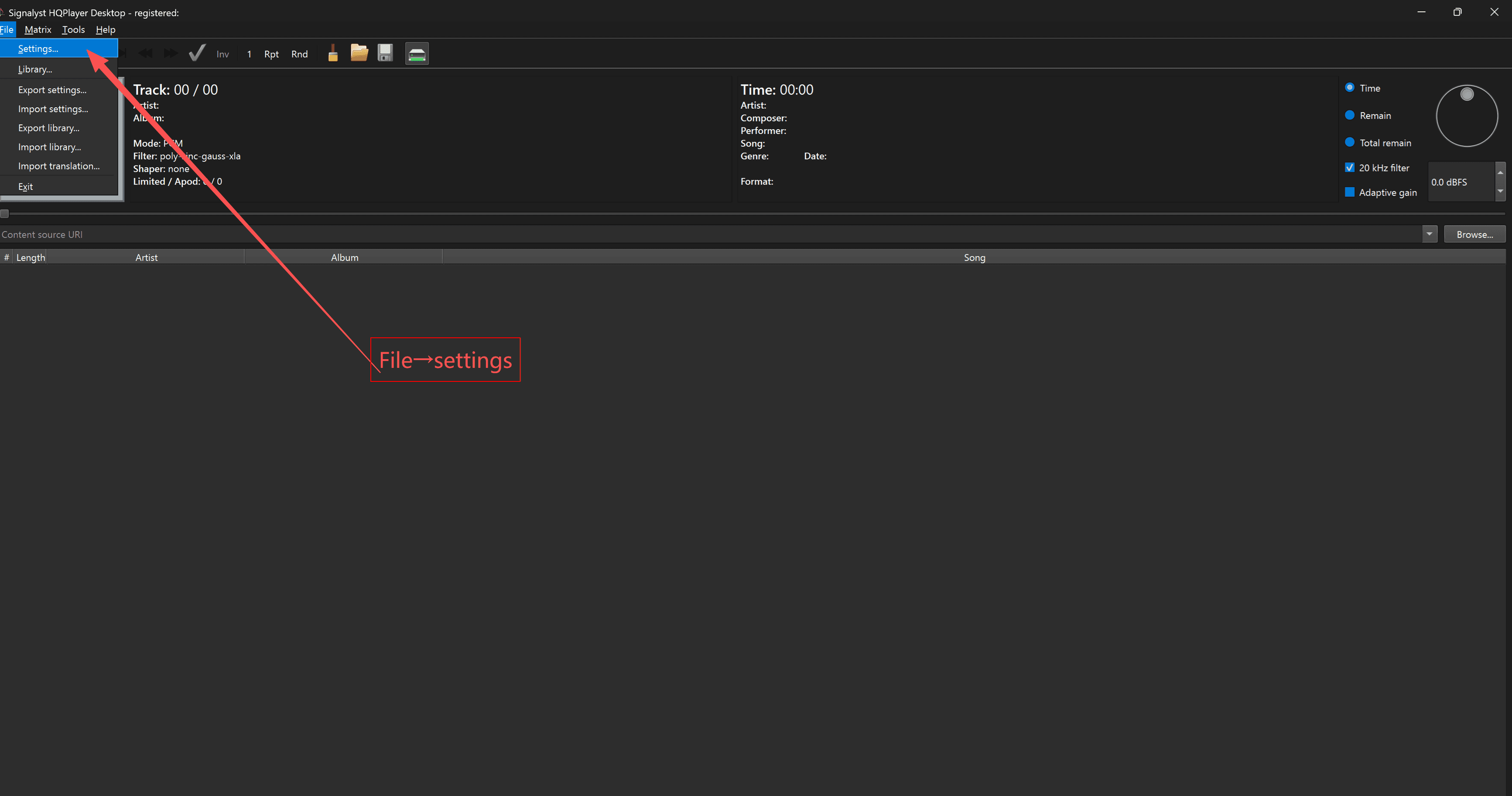 HQPlayer connected via localhost to Roon